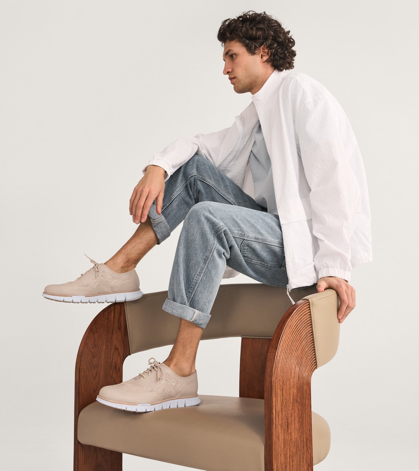 Men's ZERØGRAND Remastered Embrostitch Wingtip Oxfords