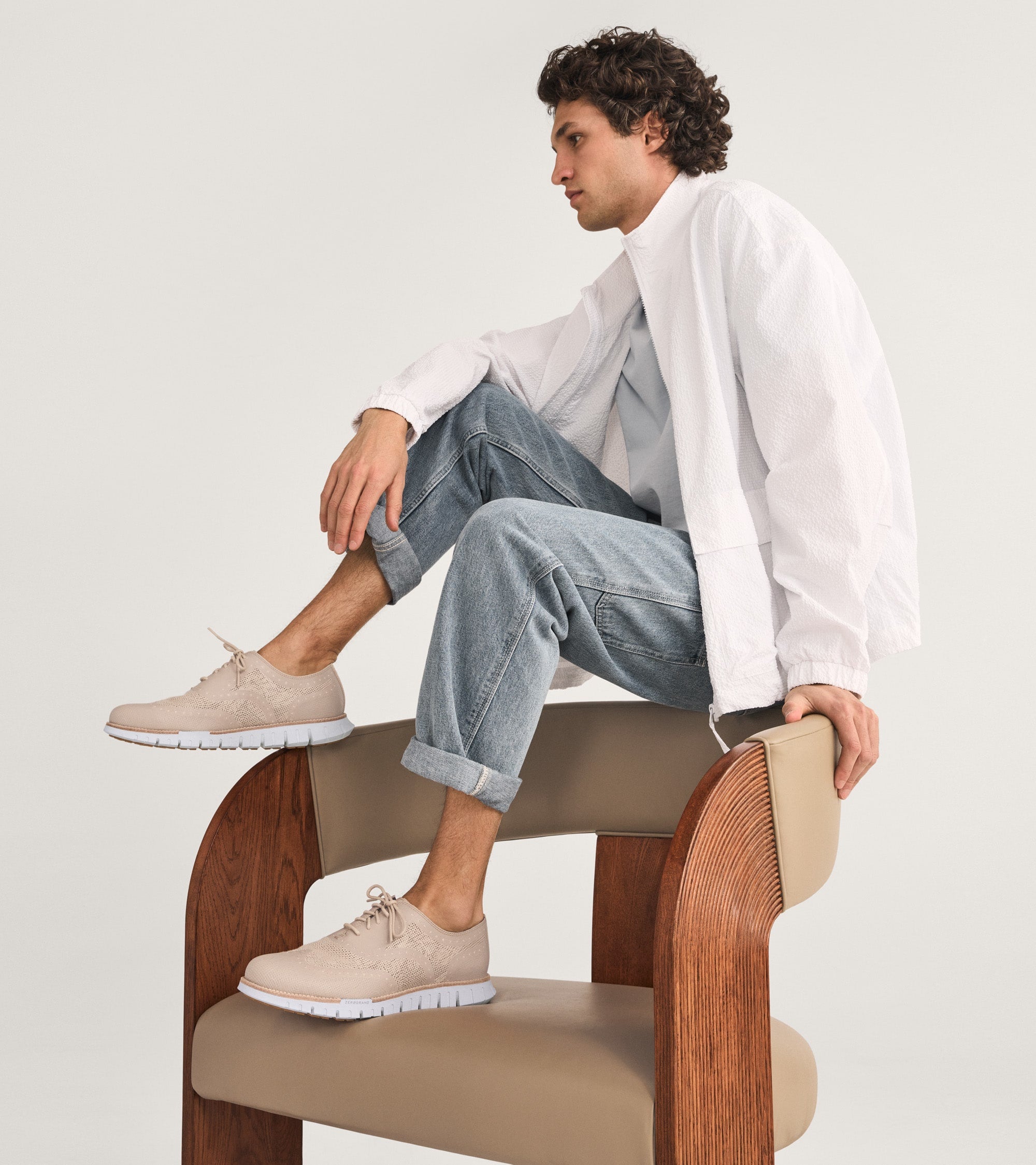Men's ZERØGRAND Remastered Embrostitch Wingtip Oxfords