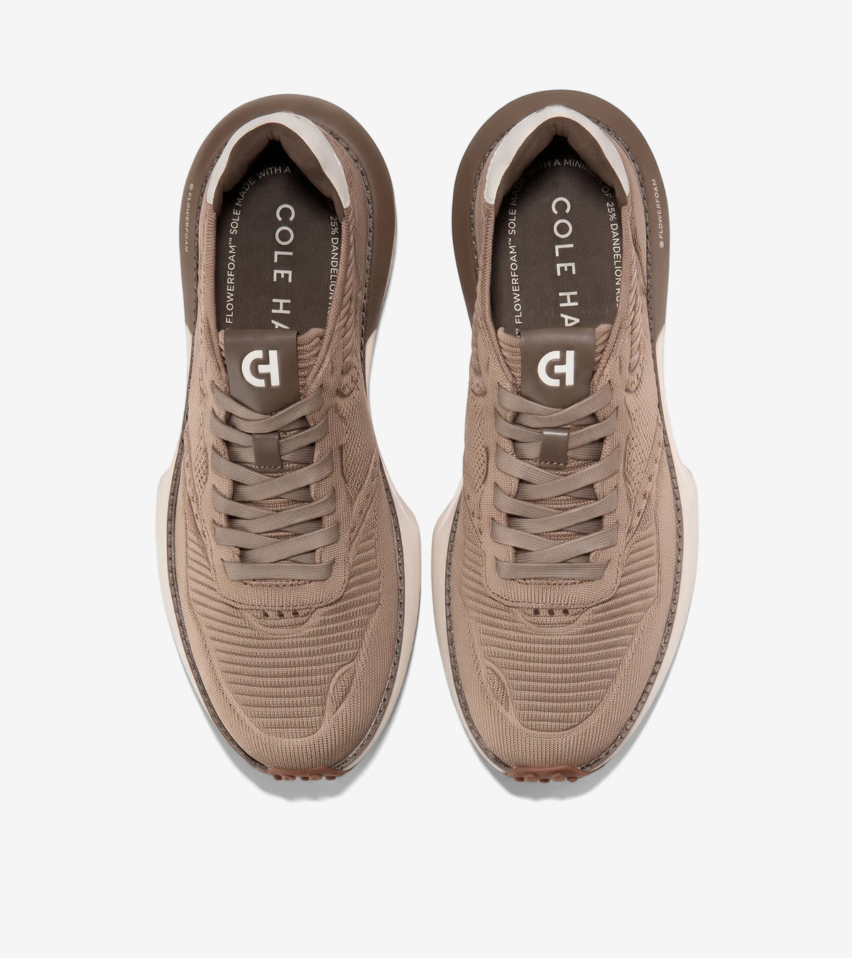 Men's GrandPrø Ashland Stitchlite™ Sneakers in light brown knit, viewed from above, showcasing the textured upper and